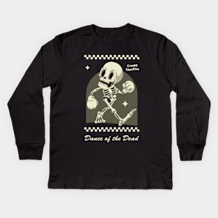 Cute Skeleton Halloween Kids Long Sleeve T-Shirt